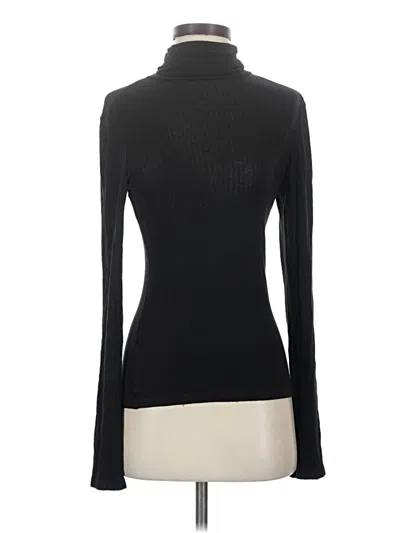Pre-owned Monki Long Sleeve Top Black Turtleneck Tops