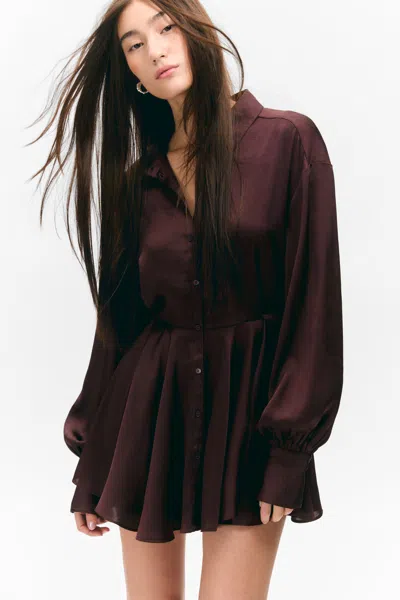 Monki Long-sleeved Fit-and-flare Mini Dress