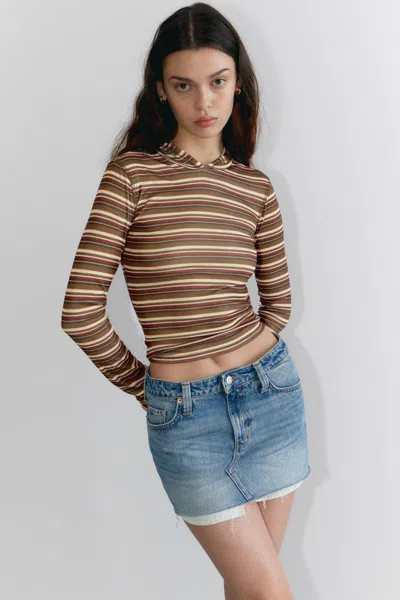 Monki Long-sleeved Hooded Top