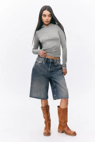 Monki Long-sleeved Hooded Top