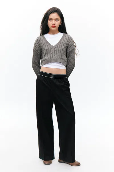 Monki Loose Elastic Suiting Trousers