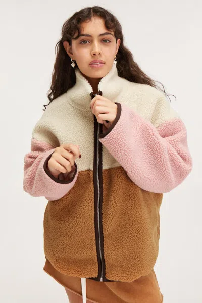 Monki Loose Fleece Zip Jacket