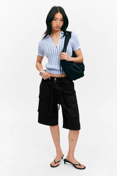 Monki Low Rise Cargo Cotton Twill Jorts
