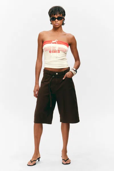 Monki Low Rise Cargo Cotton Twill Jorts