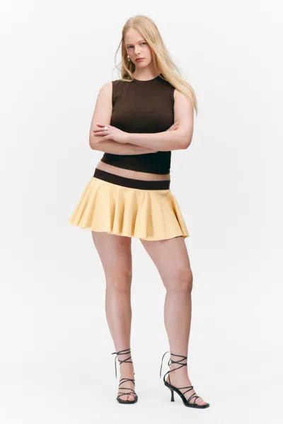 Monki Low Rise Flared Mini Skort