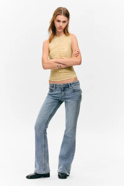 Monki Low Rise Slim Flared Leg Jeans