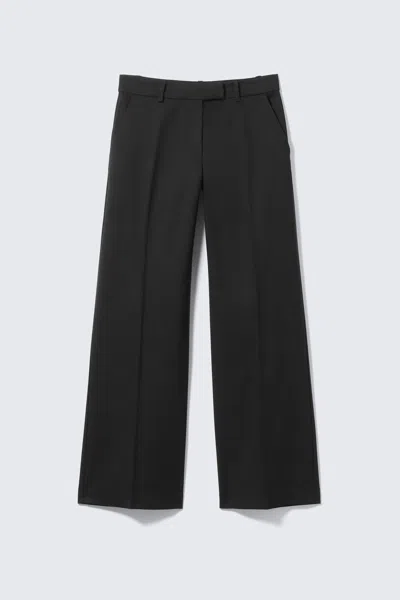 Monki Low Rise Suiting Trousers In Black