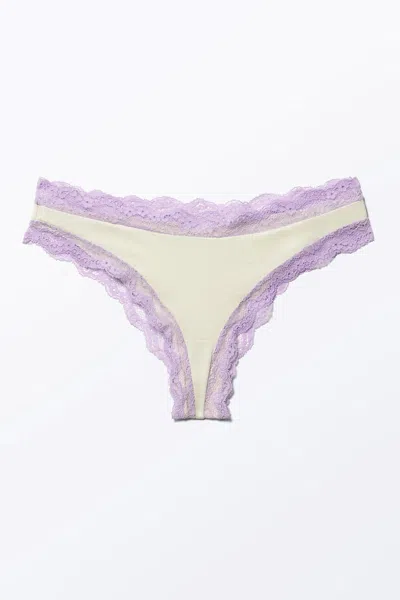 Monki Low-waist Lace Hipster Briefs