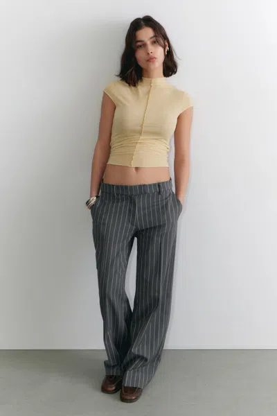 Monki Low Waisted Pleated Suiting Trousers