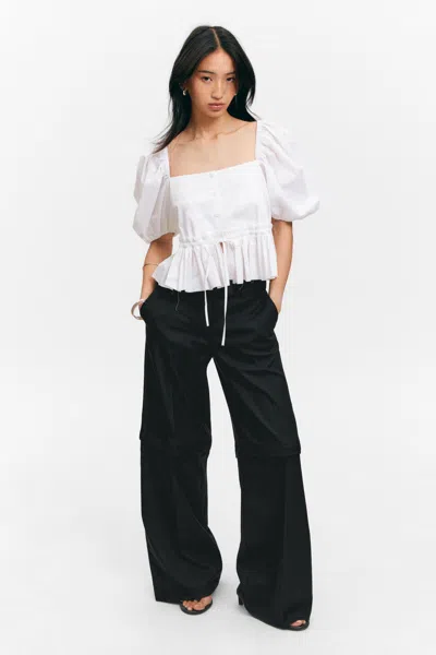 Monki Low Waisted Zip-off Suit Trousers