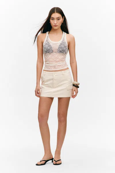 Monki Mini Cotton Cargo Skirt