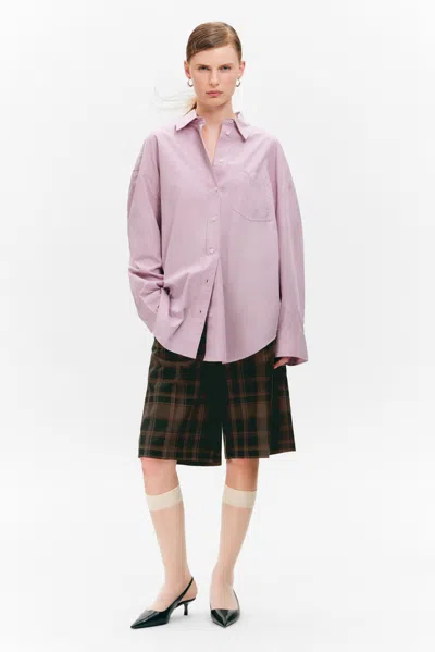 Monki Oversized Long-sleeved Cotton Shirt