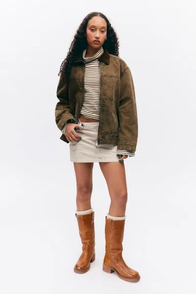 Monki Padded Cotton Canvas Jacket