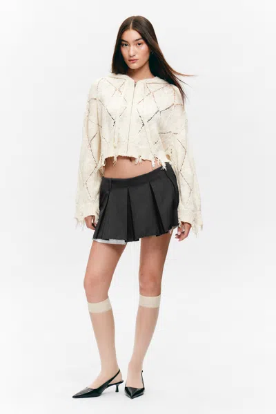 Monki Pleated Mini Suiting Skirt