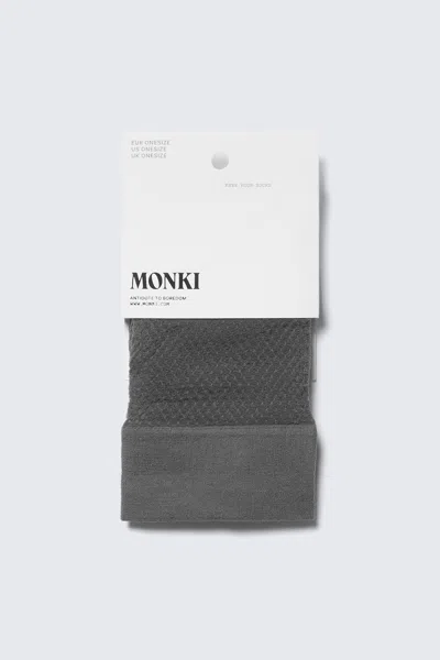Monki Pointelle Net Knee Socks