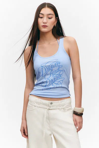 Monki Printed Fitted Tank Top