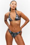 Monki Printed Triangle Halter Bikini Top
