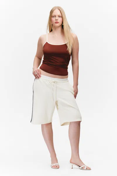 Monki Relaxed Low Rise Terry Bermuda Shorts