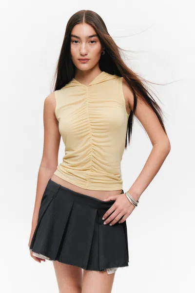 Monki Ruched Hooded Tank Top