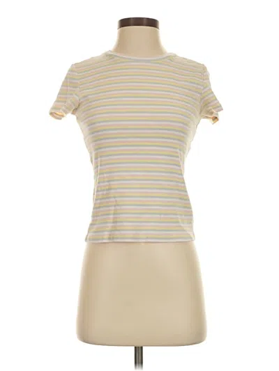 Pre-owned Monki Short Sleeve Turtleneck In Tan