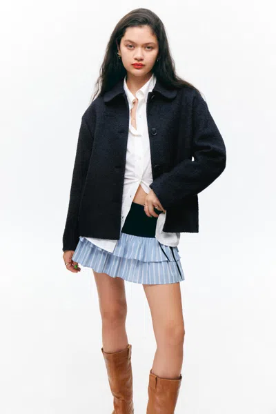 Monki Single-breasted Wool Blend Jacket