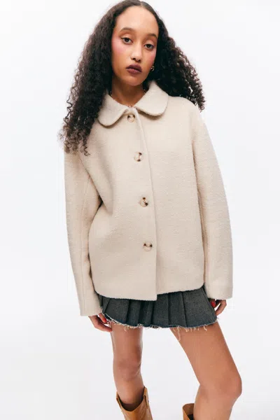 Monki Single-breasted Wool Blend Jacket