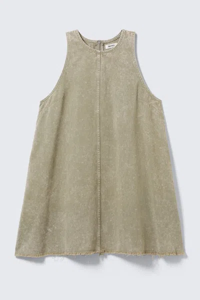 Monki Sleeveless Cotton Twill Mini Dress