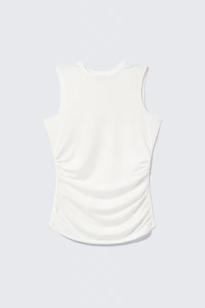 Monki Sleeveless Gathered Jersey Top