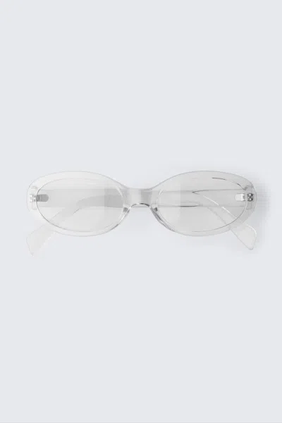 Monki Slim Oval Tinted Sunglasses