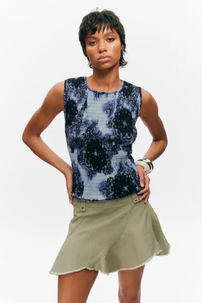 Monki Smocked Slim-fit Tank Top