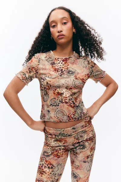 Monki Soft Printed Short-sleeved T-shirt