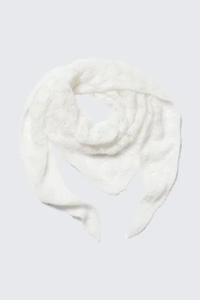 Monki Textured Triangle Knit Scarf