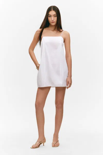 Monki Tie-back Twill Mini Dress