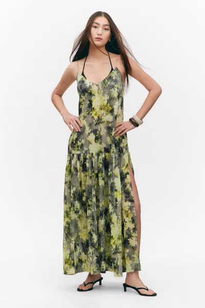 Monki Tiered Printed Cotton Maxi Dress