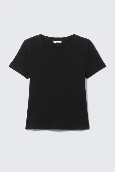 Monki Tight Mini T-shirt In Black