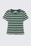 Monki Tight Mini T-shirt In Gray