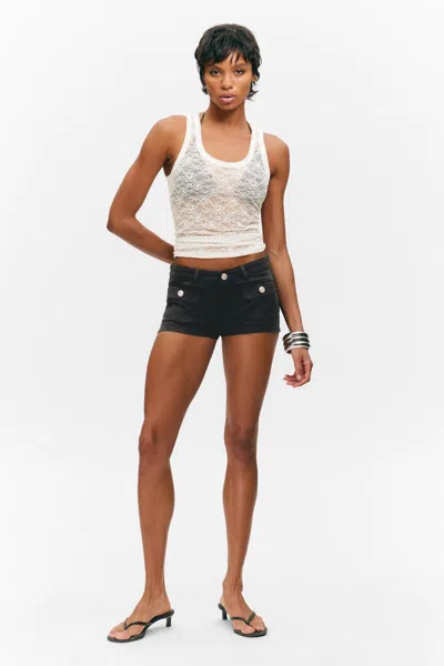 Monki Utility Pocket Mini Shorts In Black