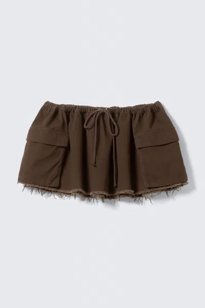 Monki Utility Twill Mini Skirt