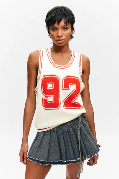 Monki Varsity Knitted Tank Top