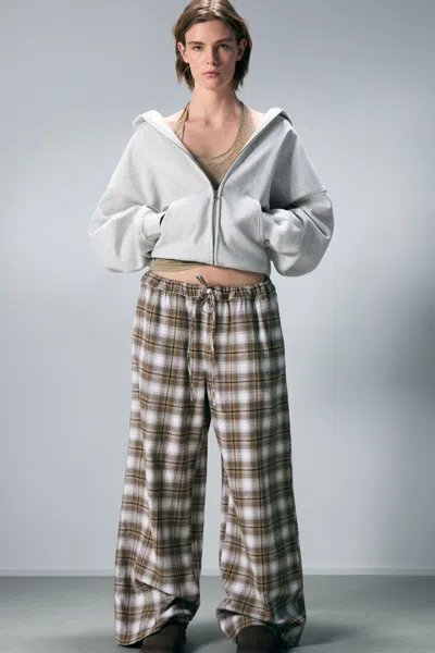 Monki Wide Flannel Pyjama Trousers