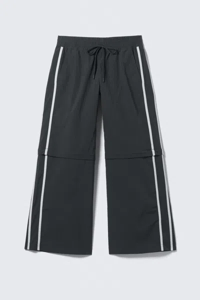 Monki Zip-off Nylon Track Trousers