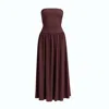 Monlicia Women's Aluna Strapless Maxi Dress – Brown In Burgundy
