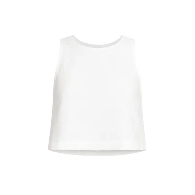 Monlicia Women's Brown Lena Linen Top - White