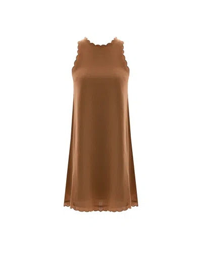 MONLICIA WOMEN'S CALIA MINI LINEN DRESS - BROWN