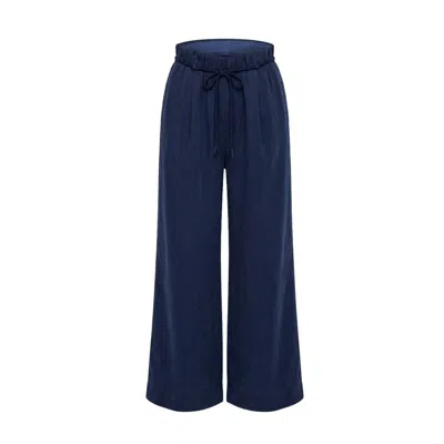 Monlicia Women's Calira Modal Wide Leg Pants - Navy Blue