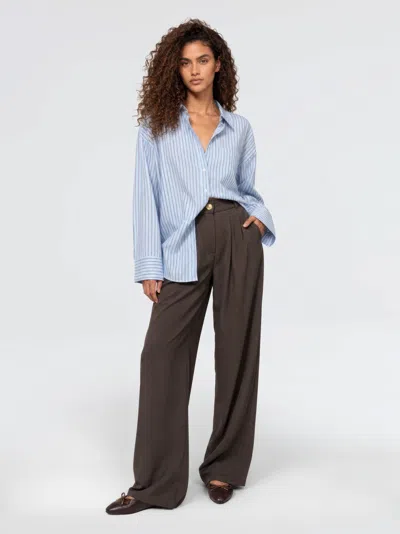 Monlicia Women's Elara High Waist Pleated Pants Brown