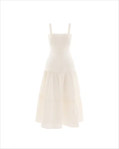 Monlicia Women's Ella Midi Linen Dress - White