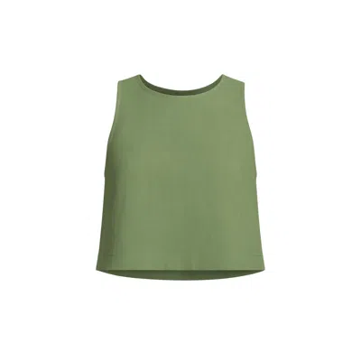 Monlicia Women's Lena Linen Top - Green