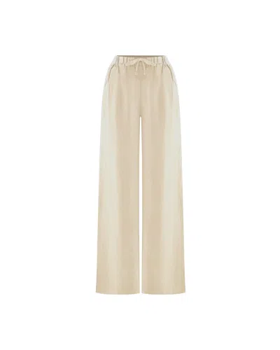 Monlicia Women's Neutrals Ciel Linen Trouser - Stone