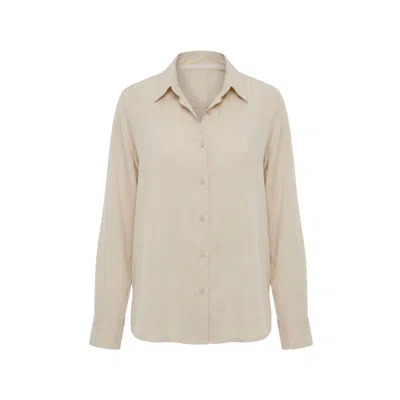 Monlicia Women's Neutrals Colette Basic Lyocell Shirt - Stone
